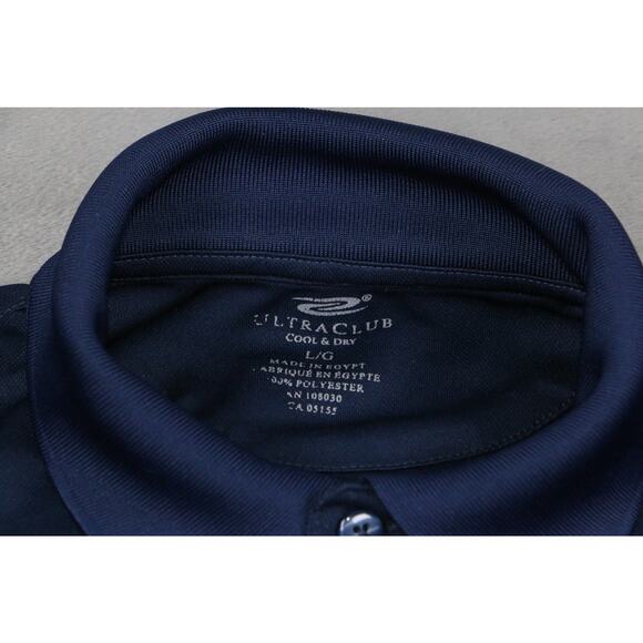 Empire State Realty Trust Polo UltraClub Cool & Dry 8210 Shirt Mens Navy Large - Picture 3 of 10